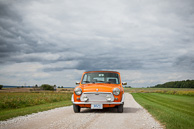 1969 orange Austin Mini "Cooper" with 1275cc engine.