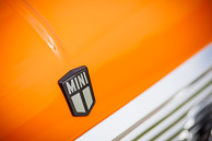 1969 orange Austin Mini "Cooper" with 1275cc engine.