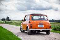 1969 orange Austin Mini "Cooper" with 1275cc engine.